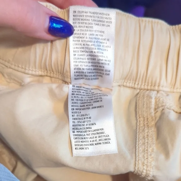 AMERICAN EAGLE Drawstring Cargo Pants 0 Short NWT - Picture 11 of 13